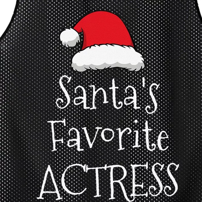 Santas Favorite Actress Christmas Funny Gift Pajama Xmas Mesh Reversible Basketball Jersey Tank