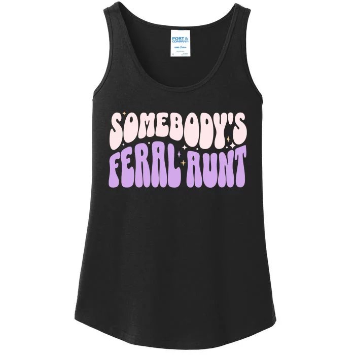 SomebodyS Feral Aunt Ladies Essential Tank