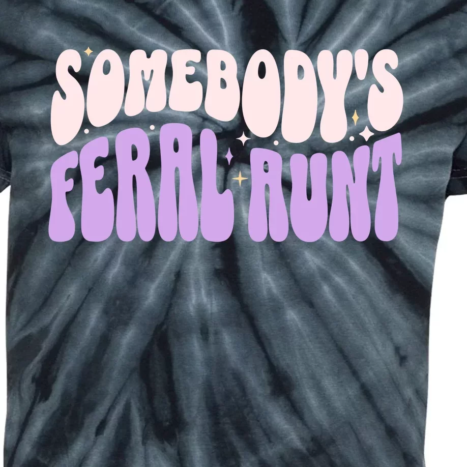 SomebodyS Feral Aunt Kids Tie-Dye T-Shirt