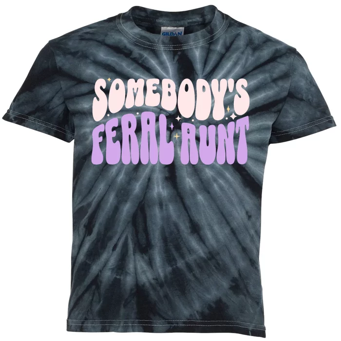 SomebodyS Feral Aunt Kids Tie-Dye T-Shirt