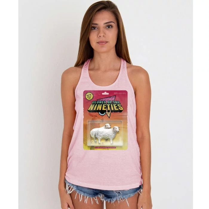 Sheep Farm Animal Toys Clones Of The Nineties Women's Knotted Racerback Tank