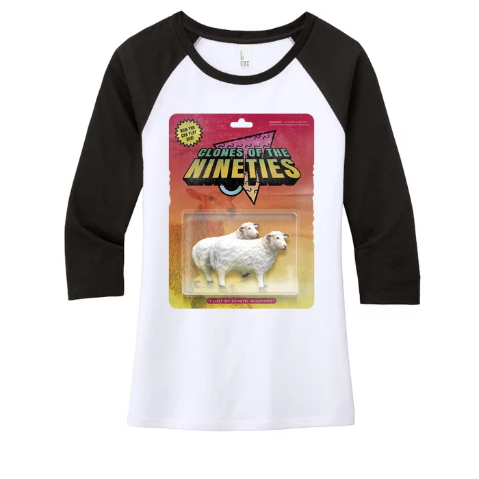 Sheep Farm Animal Toys Clones Of The Nineties Women's Tri-Blend 3/4-Sleeve Raglan Shirt