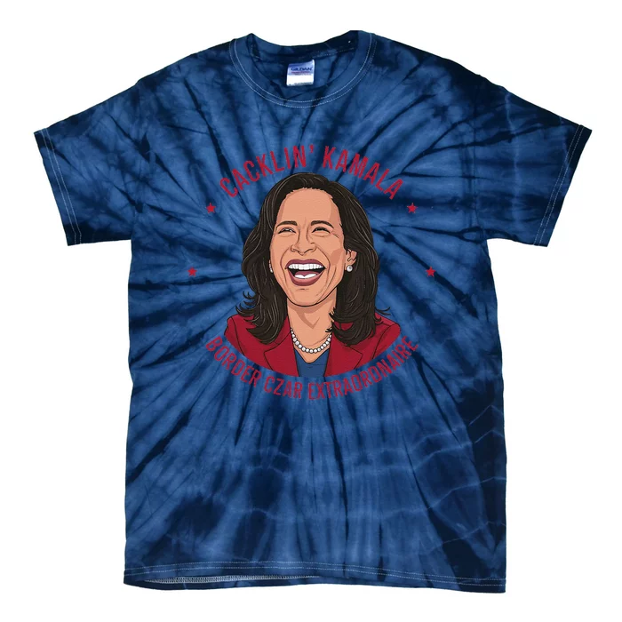 Socialdudtees Funny Anti Kamala Harris Laughing Cartoon Tie-Dye T-Shirt