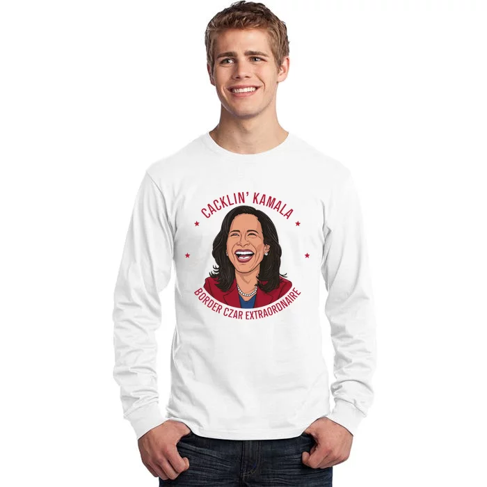 Socialdudtees Funny Anti Kamala Harris Laughing Cartoon Tall Long Sleeve T-Shirt