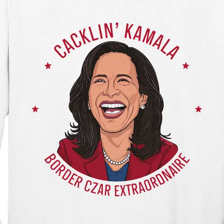 Socialdudtees Funny Anti Kamala Harris Laughing Cartoon Tall Long Sleeve T-Shirt