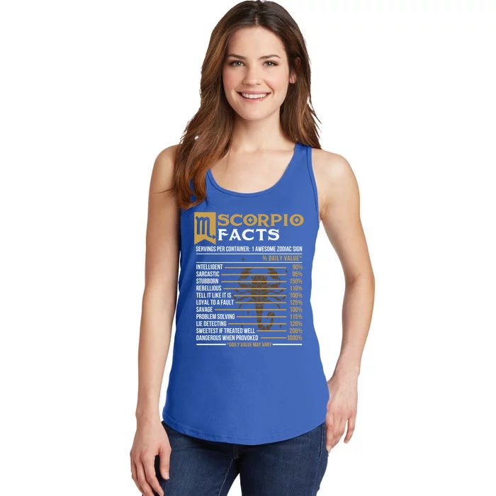 Scorpio Facts Astrology Zodiac Sign Horoscope Gift Ladies Essential Tank