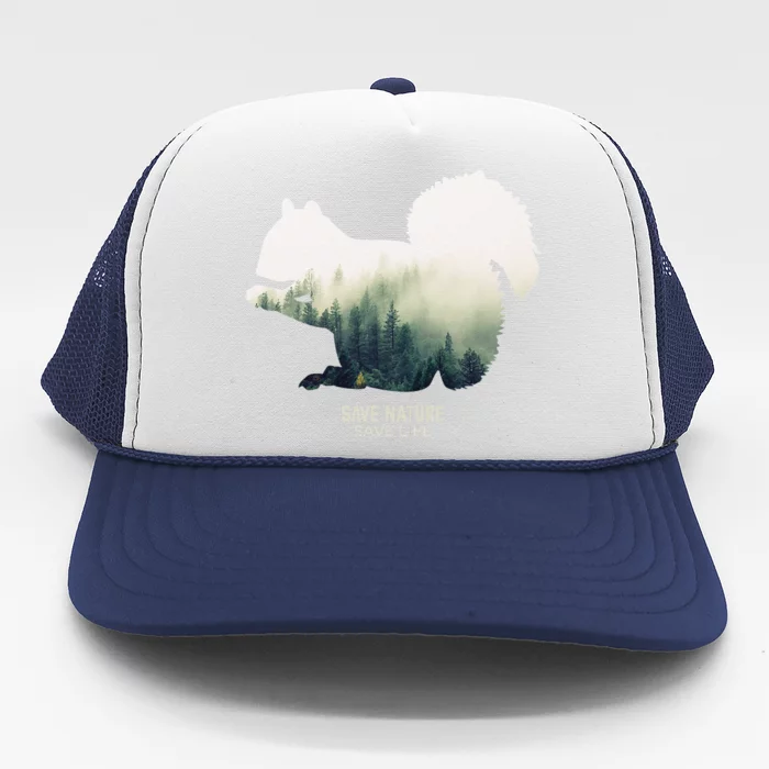 Squirrel Forest Animal Nature Environment Earth Day Trucker Hat