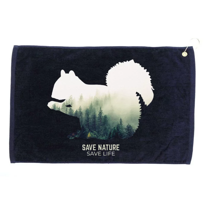 Squirrel Forest Animal Nature Environment Earth Day Grommeted Golf Towel