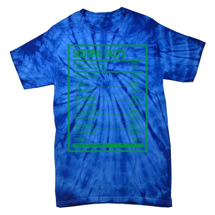 Scorpio Facts And Funny Zodiac Gift Meaningful Gift Tie-Dye T-Shirt