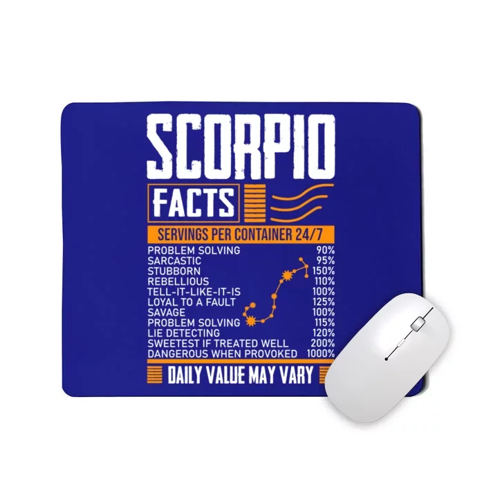 Scorpio Facts Astrology Horoscope Scorpio Birthday Month Gift Mousepad