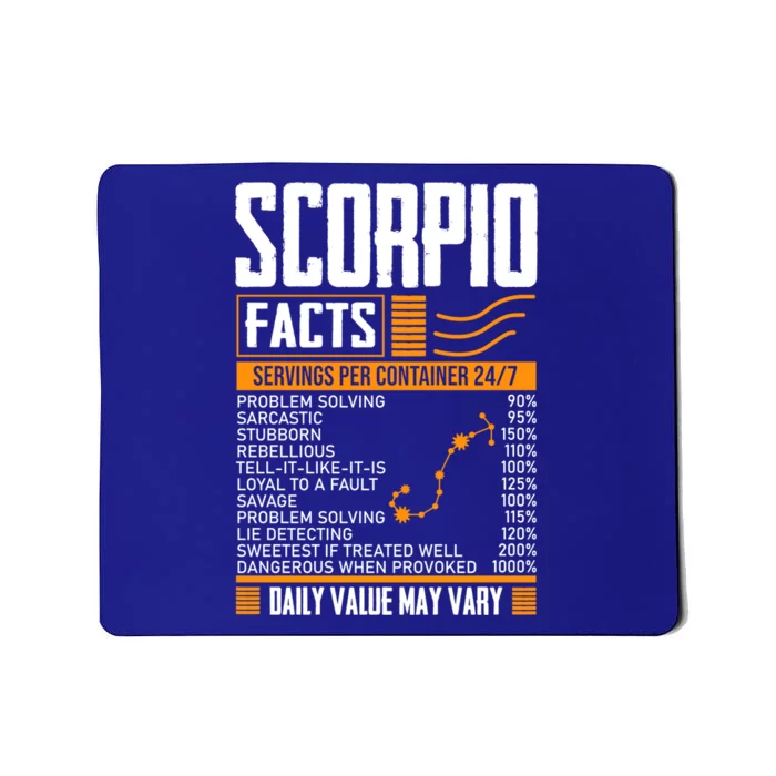 Scorpio Facts Astrology Horoscope Scorpio Birthday Month Gift Mousepad