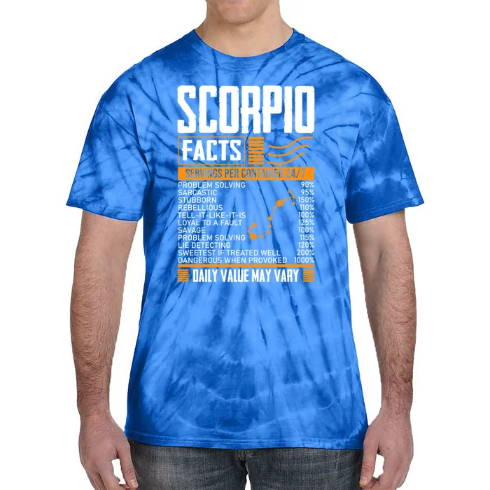 Scorpio Facts Astrology Horoscope Scorpio Birthday Month Gift Tie-Dye T-Shirt