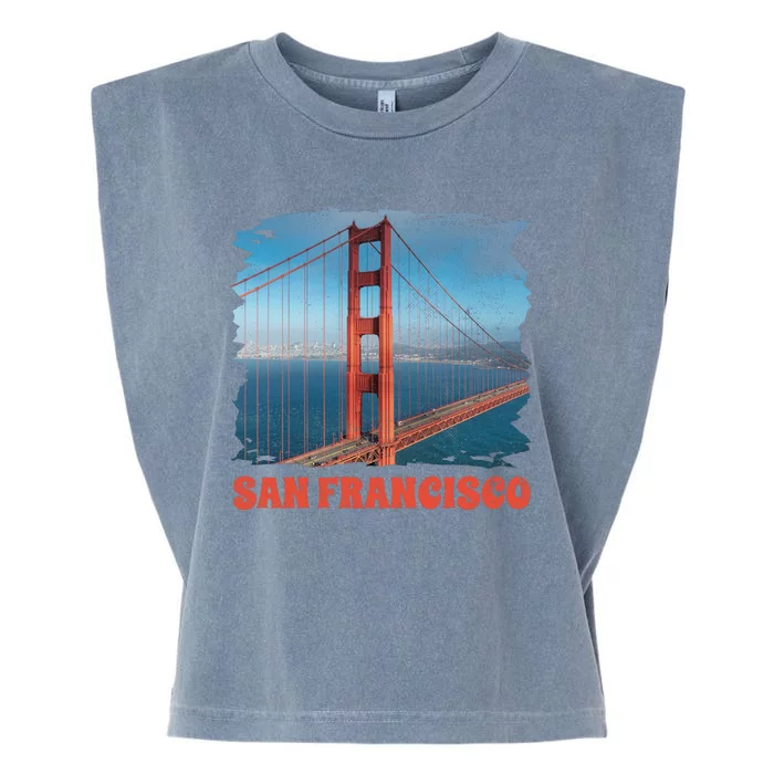 San Francisco Bridge Garment-Dyed Women's Muscle Tee