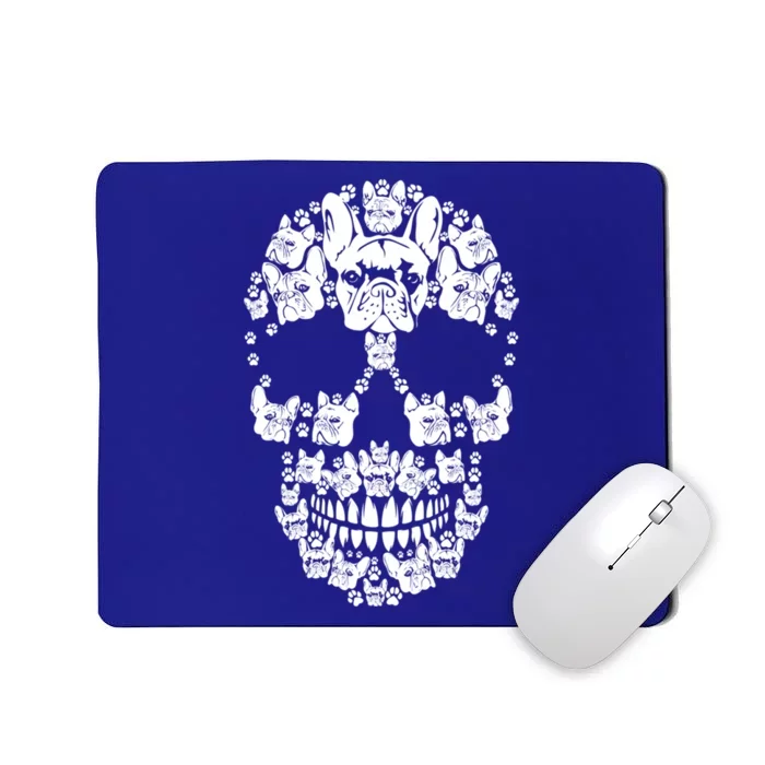 Skull French Bulldog Skeleton Halloween Costume Scary Gift Mousepad