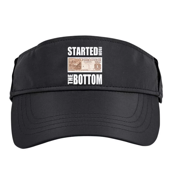 Started From Bottom Food Stamp Adult Drive Performance Visor