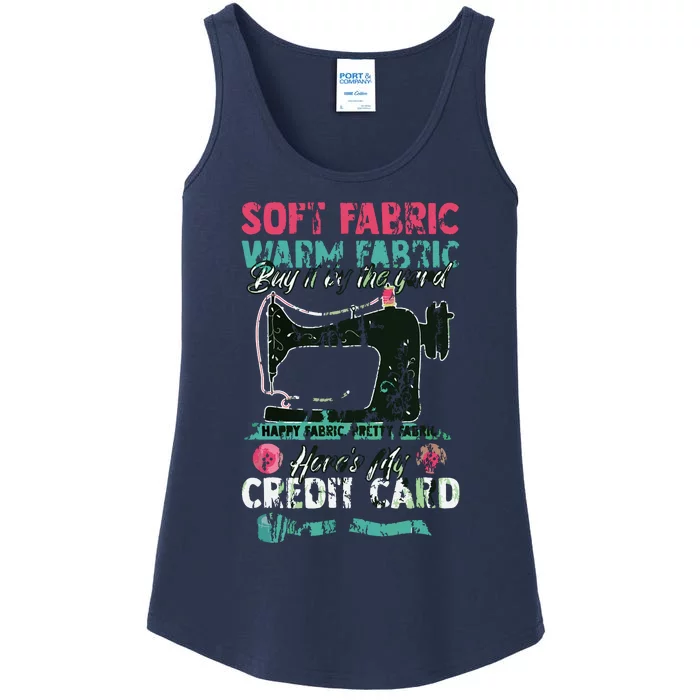 Soft Fabric By The Yard Sewing Machine Quilting Themed Gift Ladies Essential Tank