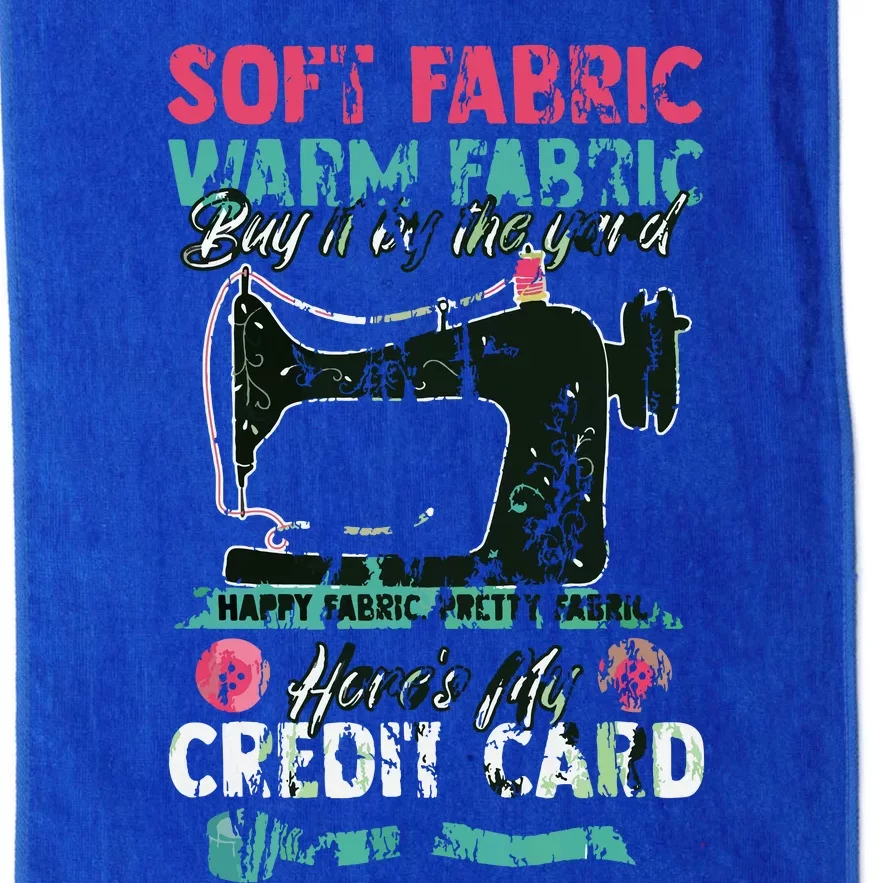 Soft Fabric By The Yard Sewing Machine Quilting Themed Gift Platinum Collection Golf Towel