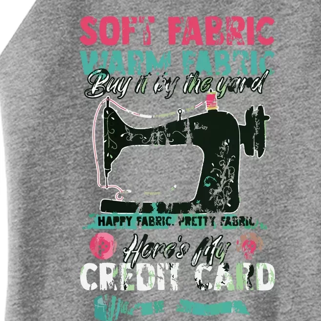 Soft Fabric By The Yard Sewing Machine Quilting Themed Gift Women’s Perfect Tri Rocker Tank