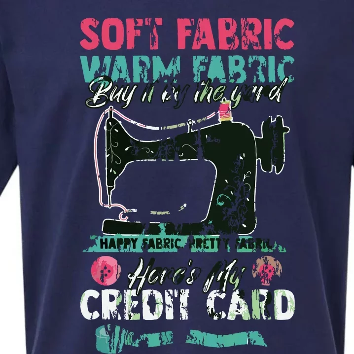 Soft Fabric By The Yard Sewing Machine Quilting Themed Gift Sueded Cloud Jersey T-Shirt