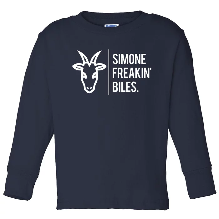 Simone Freakin Biles Toddler Long Sleeve Shirt