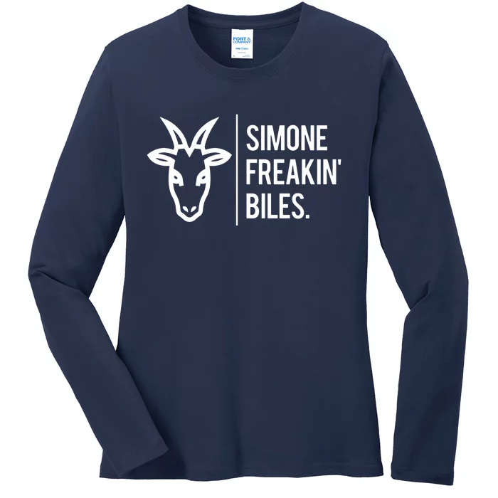 Simone Freakin Biles Ladies Long Sleeve Shirt