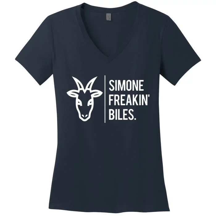 Simone Freakin Biles Women's V-Neck T-Shirt