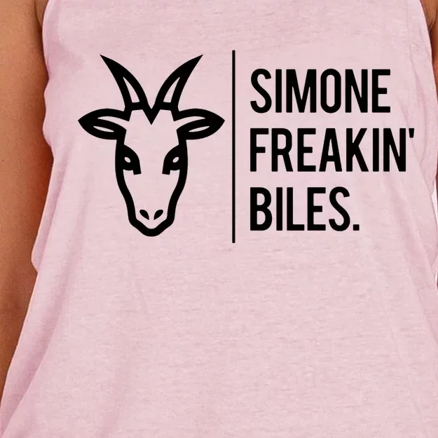 Simone Freakin Biles Women's Knotted Racerback Tank