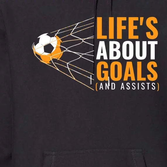 Soccer For Boys | 'Life's About Goals' | Boys Soccer Premium Hoodie