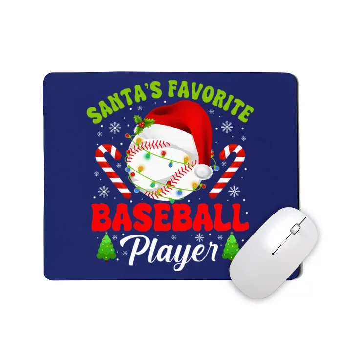 Santa's Favorite Baseball Player Christmas Mousepad