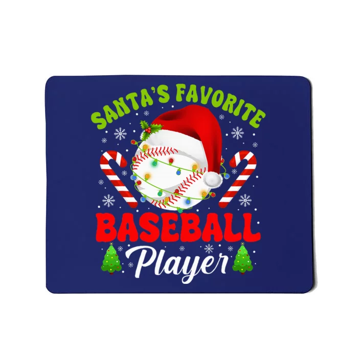 Santa's Favorite Baseball Player Christmas Mousepad