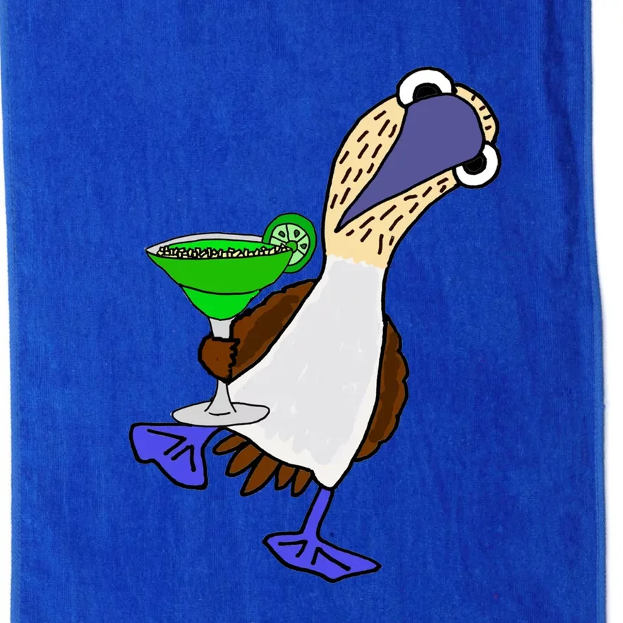 Smileteesall Funny BlueFooted Booby With Margarita Gift Platinum Collection Golf Towel