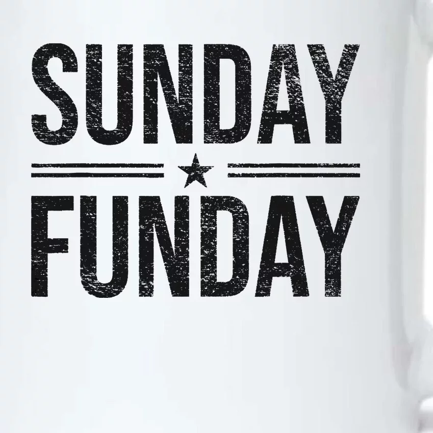 SUNDAY FUNDAY BRUNCH FOOTBALL SPORTS BBQ CHURCH Black Color Changing Mug