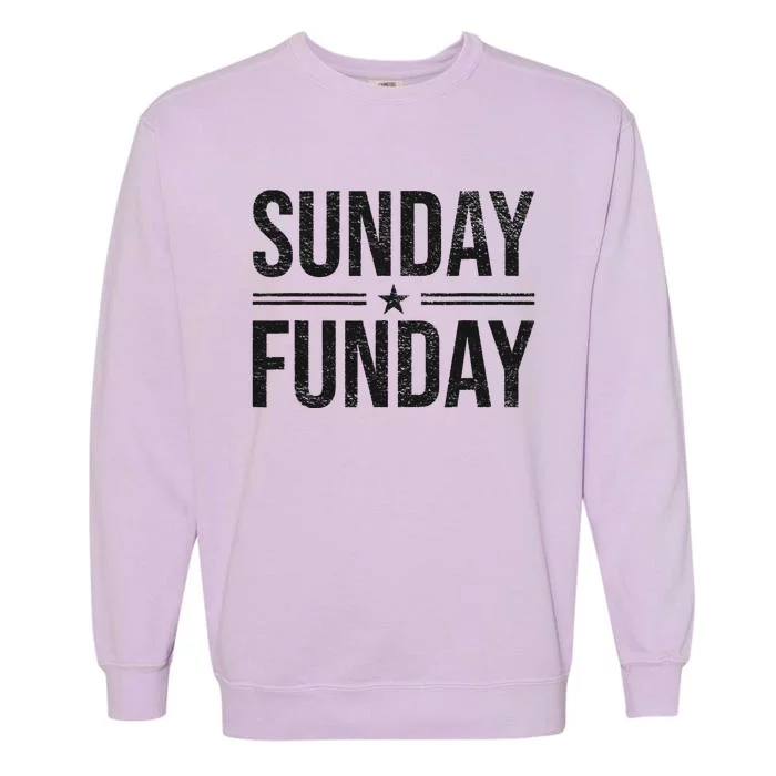 SUNDAY FUNDAY BRUNCH FOOTBALL SPORTS BBQ CHURCH Garment-Dyed Sweatshirt