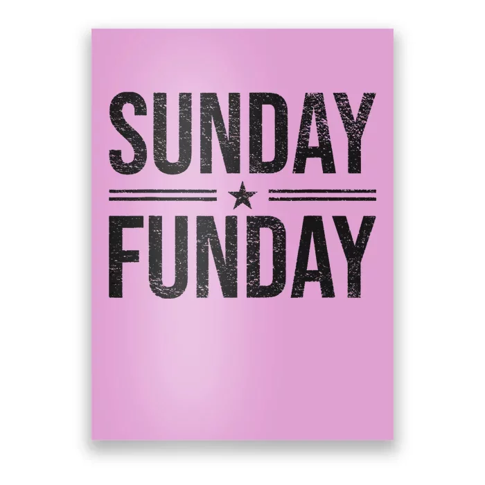 SUNDAY FUNDAY BRUNCH FOOTBALL SPORTS BBQ CHURCH Poster