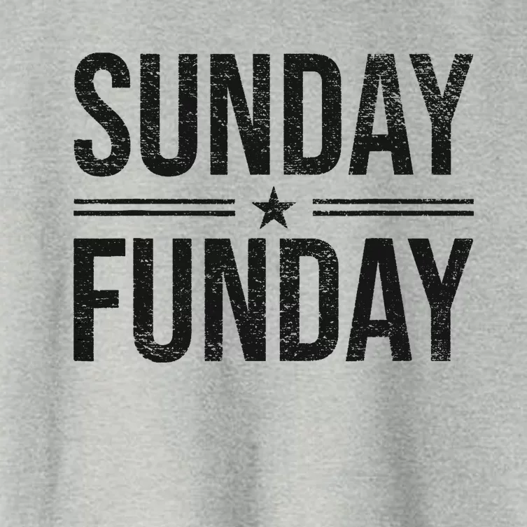 SUNDAY FUNDAY BRUNCH FOOTBALL SPORTS BBQ CHURCH Women's Crop Top Tee