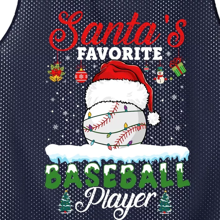 SantaS Favorite Baseball Player Christmas Baseball Mesh Reversible Basketball Jersey Tank