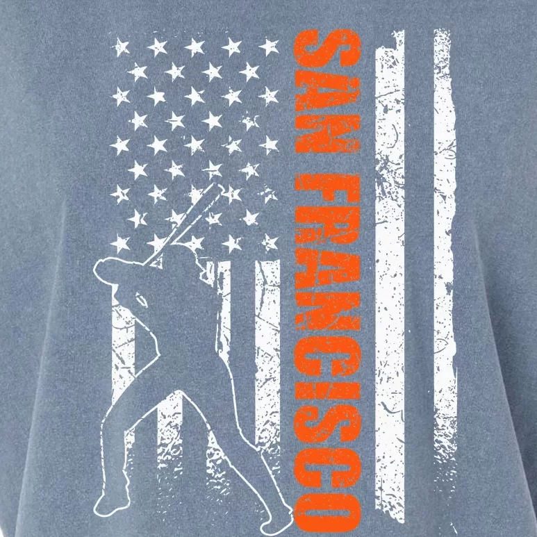 San Francisco Baseball Flag Usa Garment-Dyed Women's Muscle Tee