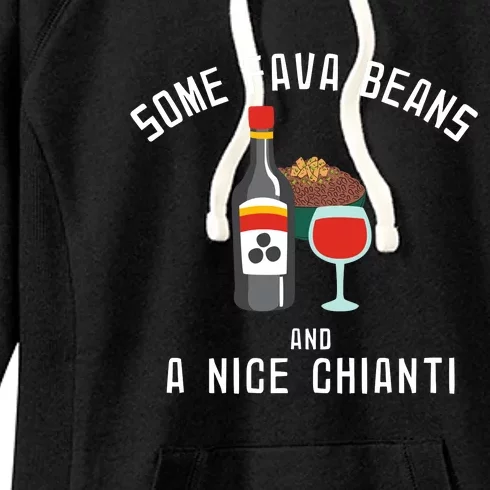 Some Fava Beans And A Nice Chianti Funny 90s Women's Fleece Hoodie