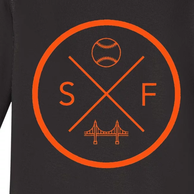 San Francisco Baseball Sf California Baby Long Sleeve Bodysuit