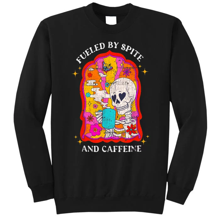 Skeleton Fueled By Spite And Caffeine Sweatshirt