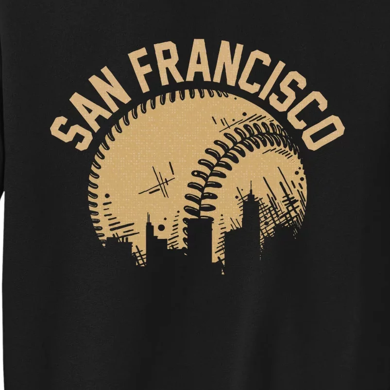 San Francisco Baseball Skyline California Player Coach Fan Sweatshirt