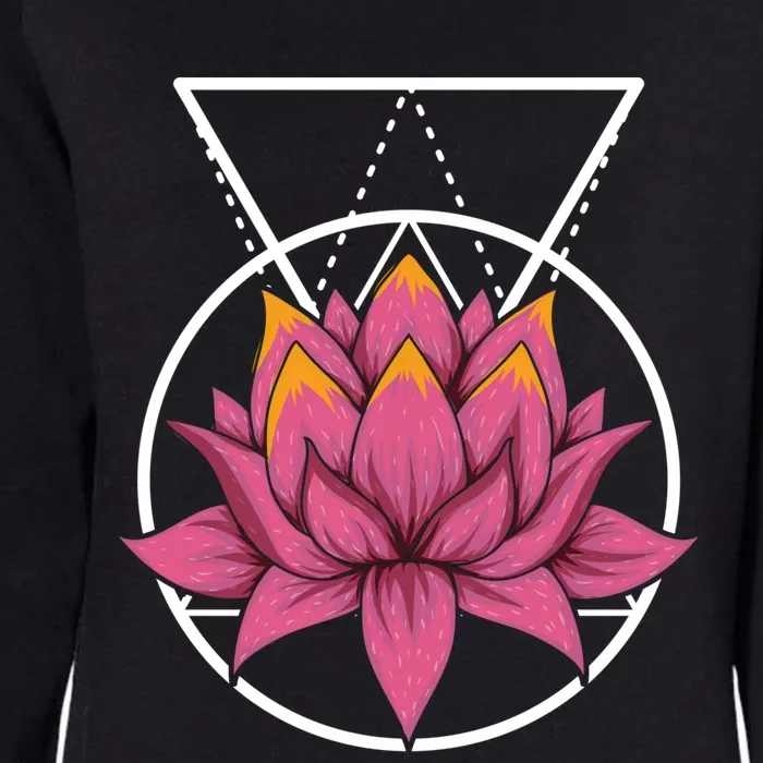 Spiritual Flower Blossom Yoga Fractal Geometry Lotus Gift Womens California Wash Sweatshirt