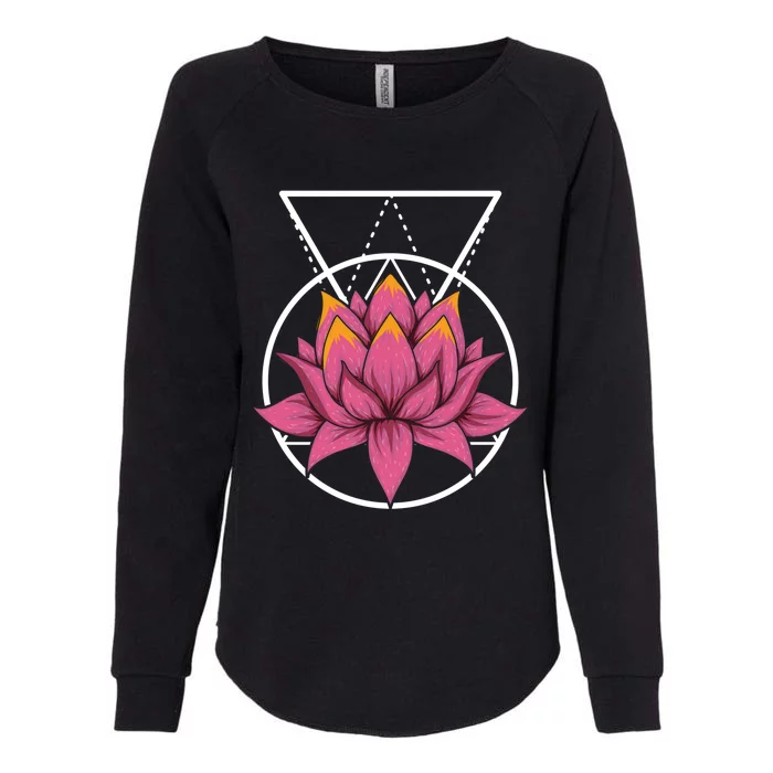 Spiritual Flower Blossom Yoga Fractal Geometry Lotus Gift Womens California Wash Sweatshirt