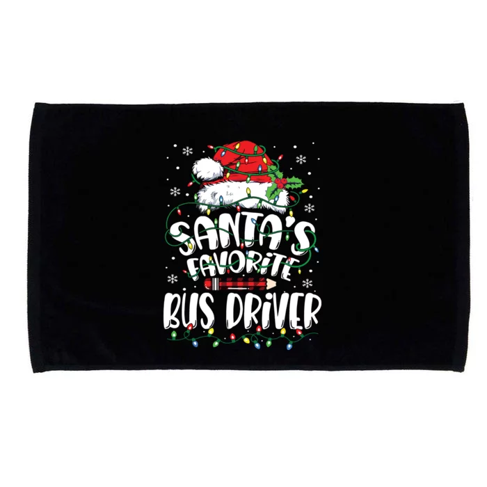 Santa Favorite Bus Driver Christmas Bus Driver Microfiber Hand Towel