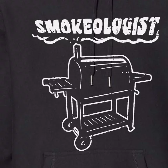 Smokeologist Funny Bbq Barbecue Grill Pitdad Premium Hoodie