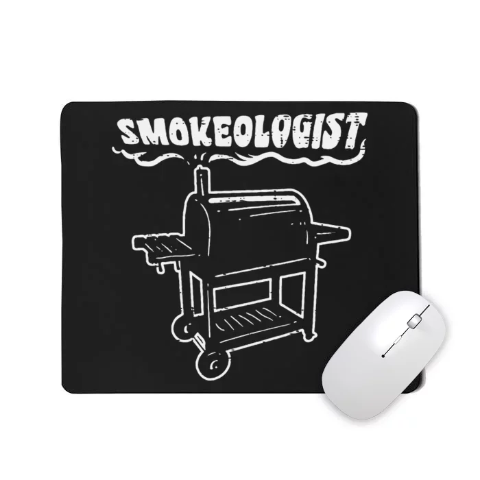 Smokeologist Funny Bbq Barbecue Grill Pitdad Mousepad