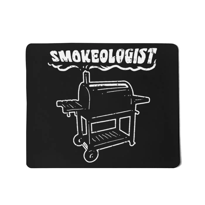 Smokeologist Funny Bbq Barbecue Grill Pitdad Mousepad