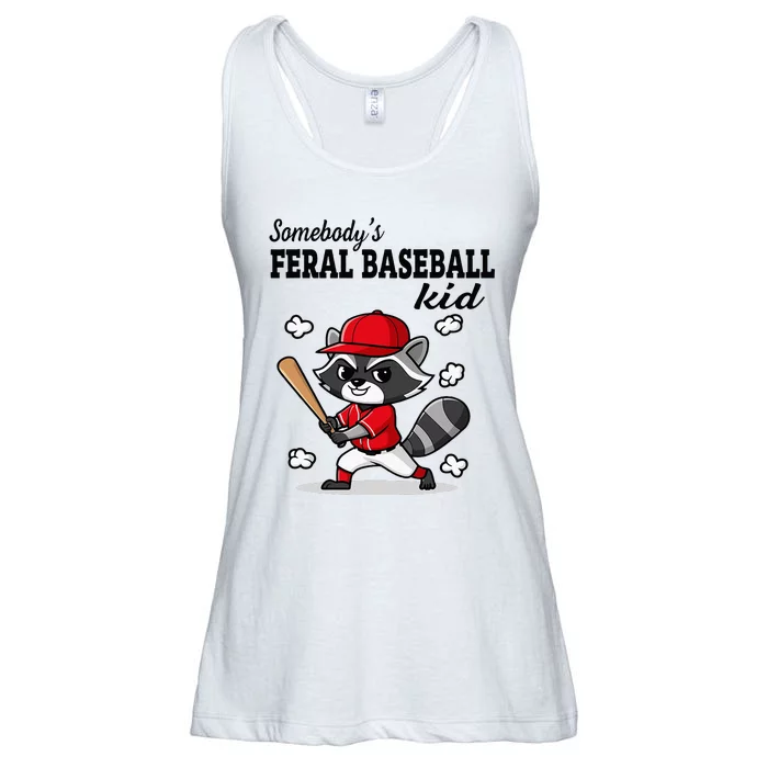 Somebody’S Feral Baseball Raccoon Ladies Essential Flowy Tank