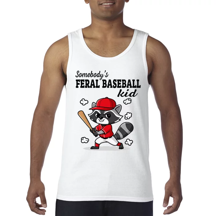 Somebody’S Feral Baseball Raccoon Tank Top