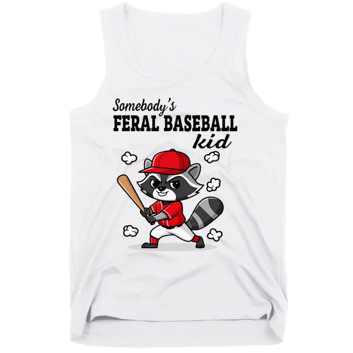 Somebody’S Feral Baseball Raccoon Tank Top